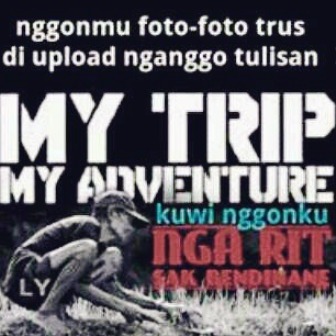Gambar DP BBM Sindiran My Trip My Adventure Lucu